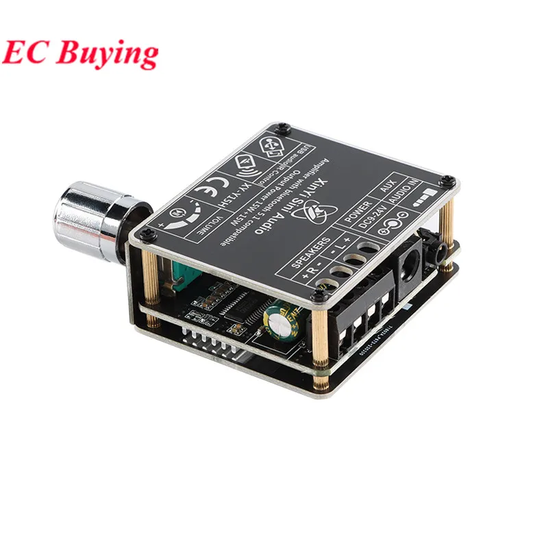 XY-Y15H Stereo BT Bluetooth-Compatible 5.1 AUX USB Audio Digital Power Amplifier Board Module 15W+15W Infrared Remote Control