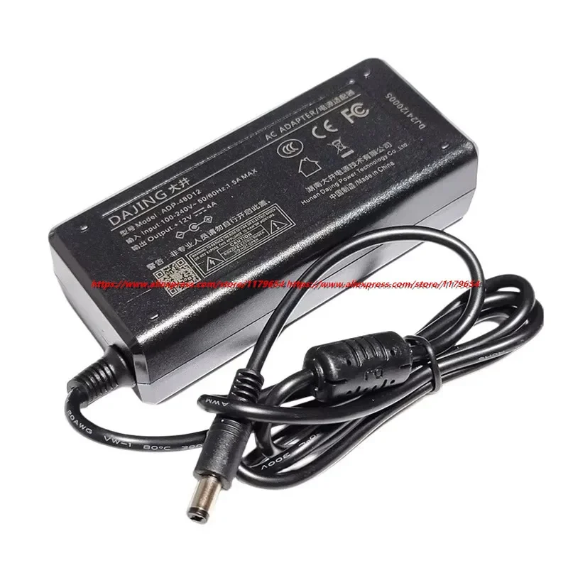 Original DAJING 12V 4A AC DC Power Adapter 48W ADP-48D12 ADP-48D2 for TV LCD Monitor Laptop Power Supply Adaptor Charger