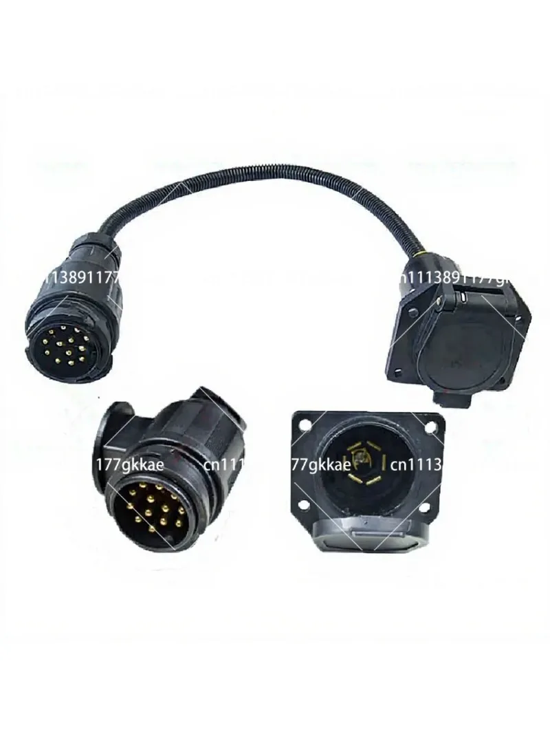 7 pin trailer plug adapter 13 pin to 7 pin RV trailer connector converter for boat truck camper towing