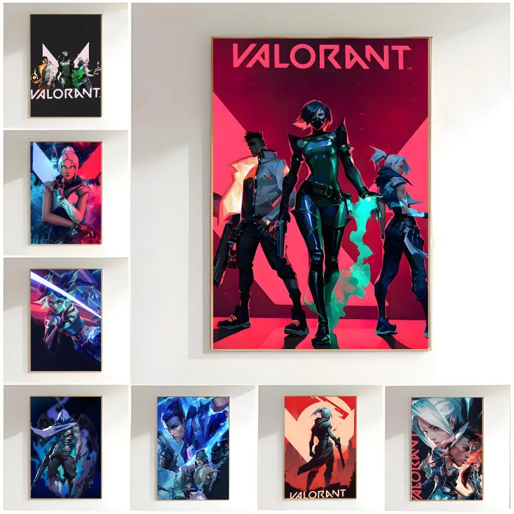 action game v-valorant Poster Classic Wall Art  Home Decor  Peel and Stick Unframed