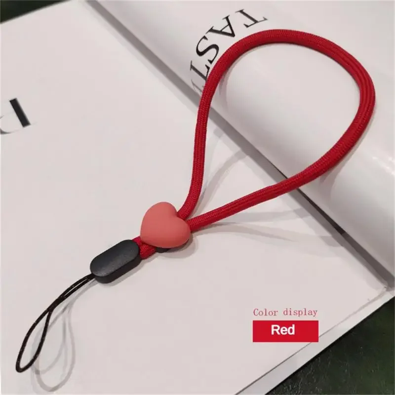 Creative Mobile Phone Lanyard Short Wrist Type Peach Heart Resin Mobile Accessories Phone Lanyard Ring Strip For