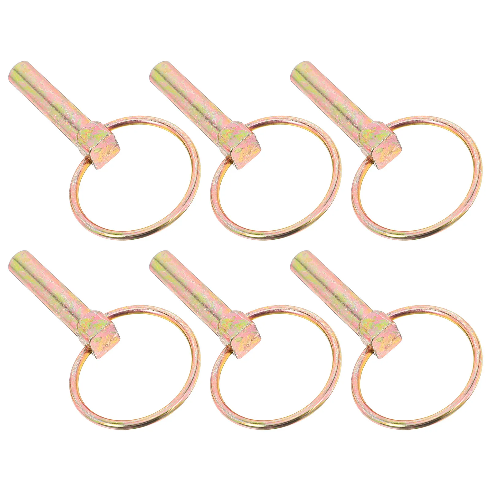 6Pcs Locking Safety Pins Heavy Duty Trailer Hitch Trailer Truck Tractor Fastening Lynch Pin Set Shaft Locking Pin