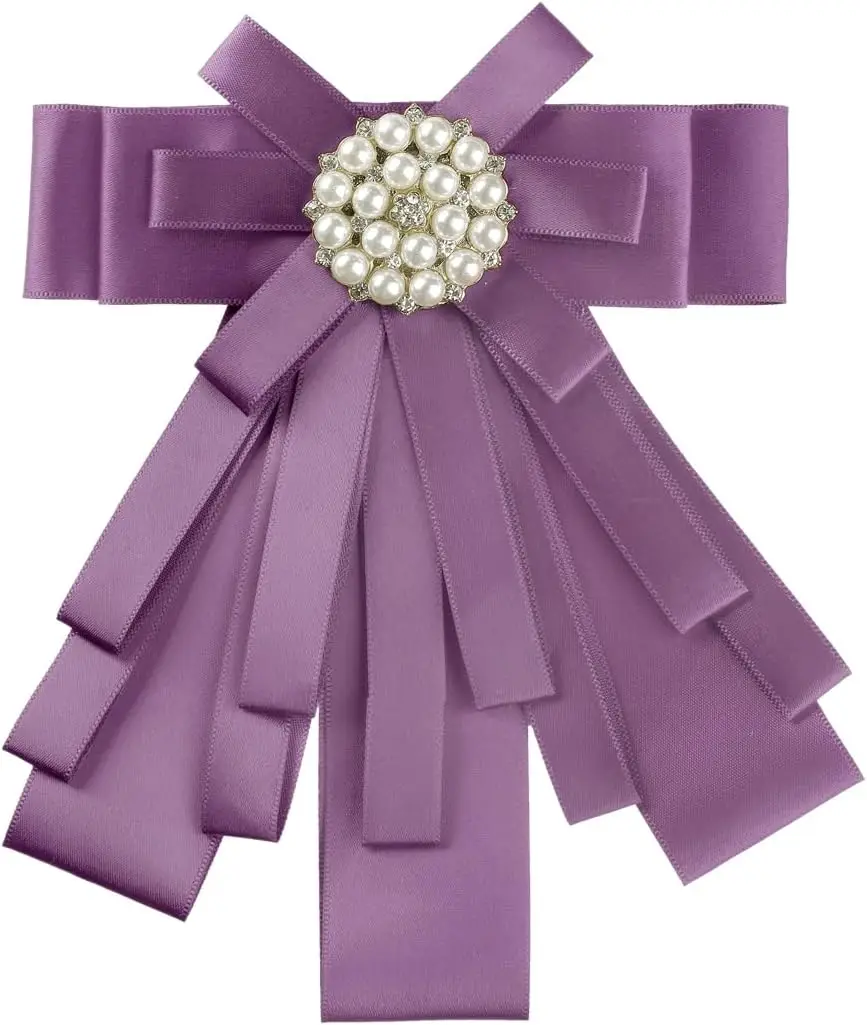 Krawatte für Herren und Damen, Perle, Strass, Schleife, Business, Bankett, Anzug, Hemd, Krawatte, Brosche, Hochzeit, Party, Schleife, Cocktailparty-Zubehör – Detail 13
