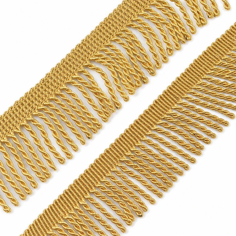 3/5 Meter Meetee 55 mm einfarbiges Twist-Spitzenband mit Fransenbesatz für Heimtextilienvorhänge, Sofa-Dekoration, DIY-Nähzubehör