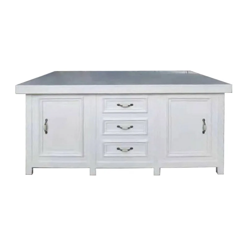 Armário de madeira maciça montado Buffet Counter, Aparador branco Banquete exterior do casamento Best-seller