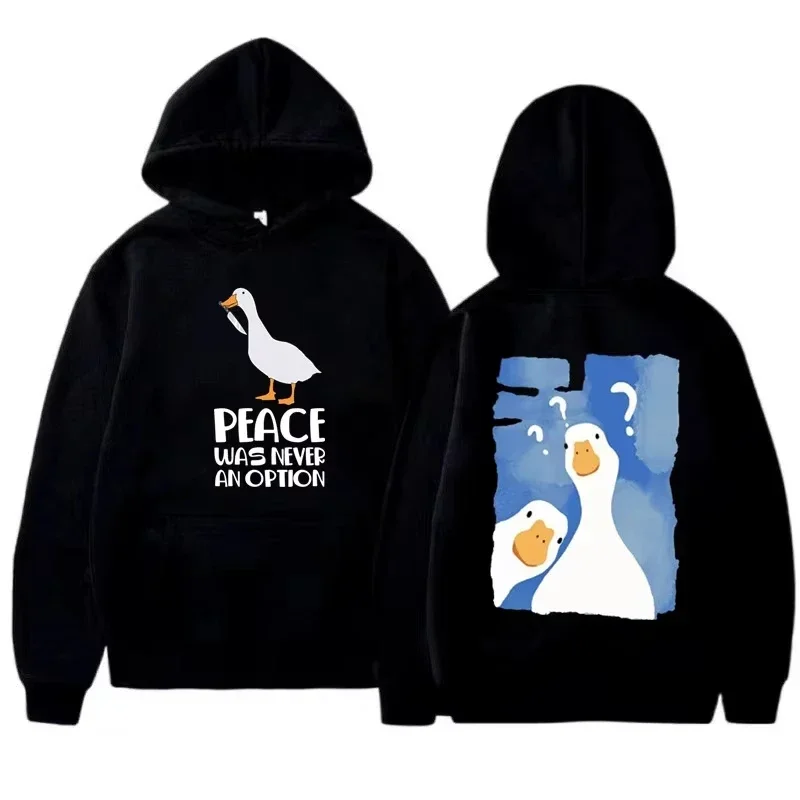 2026 Fashion Male and female couples Cute duck print Hoodie Casual Hoodies Pullovers Sweatshirts Men's Color Hoodies Sweatshirt