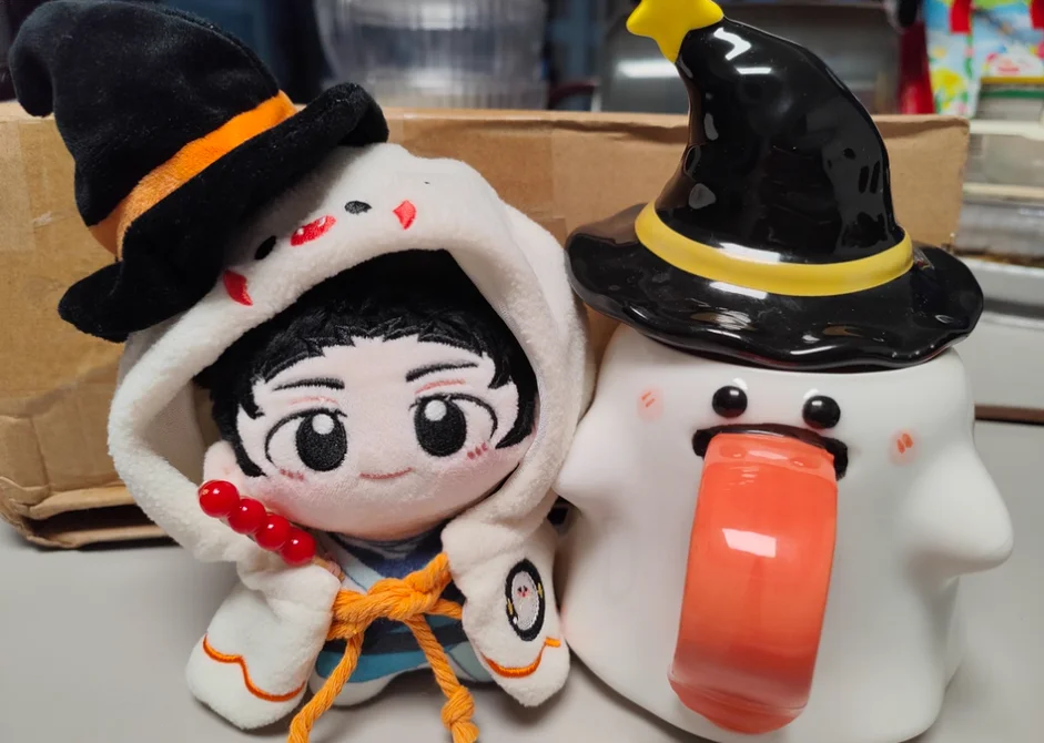 Vêtements uniquement adaptés aux poupées de 10/20/40cm, cape fantôme magique d'halloween, Costume de Festival mignon, jouet, accessoires de poupée Kawai, habillage