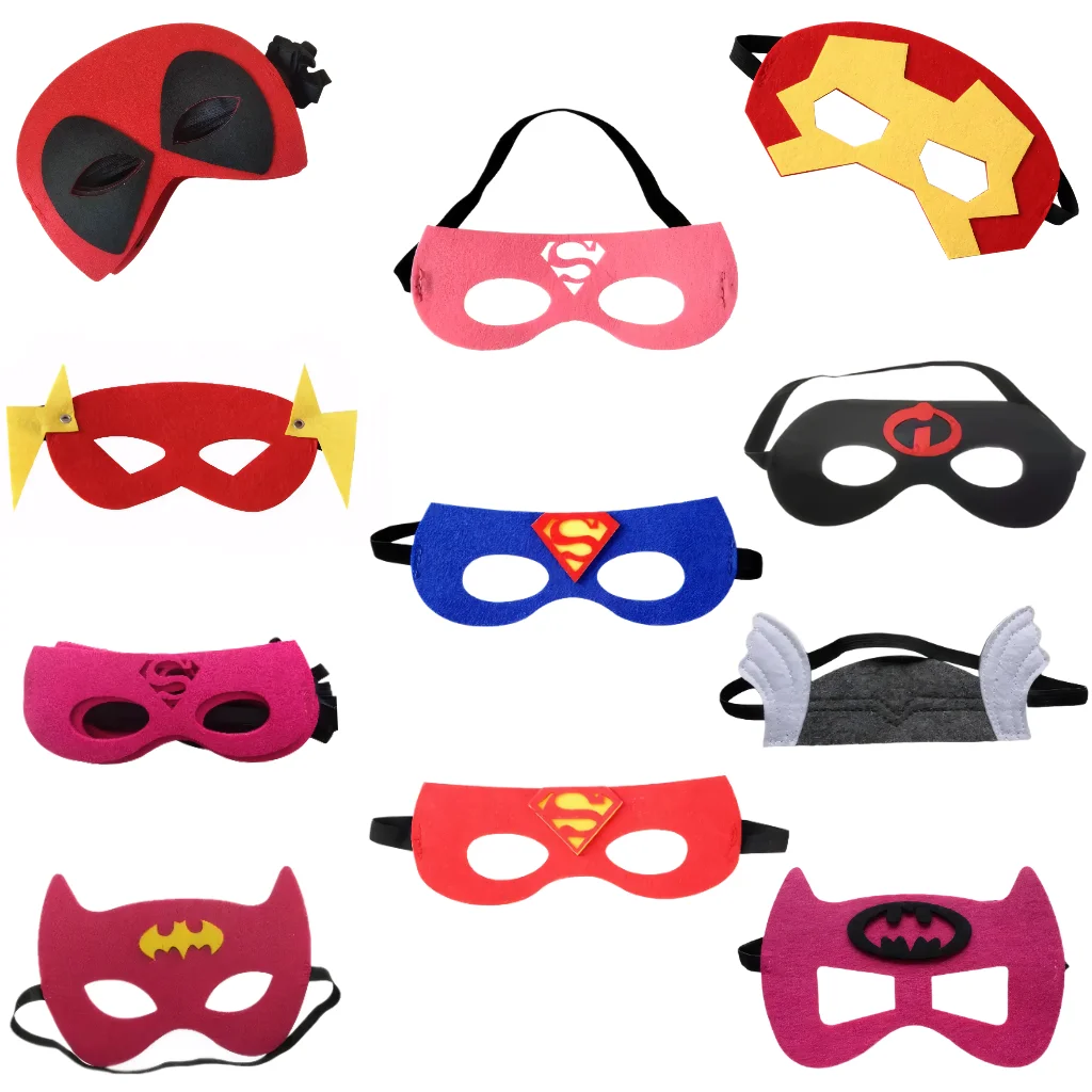 1/20 قطعة زي طفل سبايدرمان زي خارقة تأثيري كابتن أمريكا الرجل الحديدي باتمان سوبرمان قناع عين هالوين الدعائم الطرف