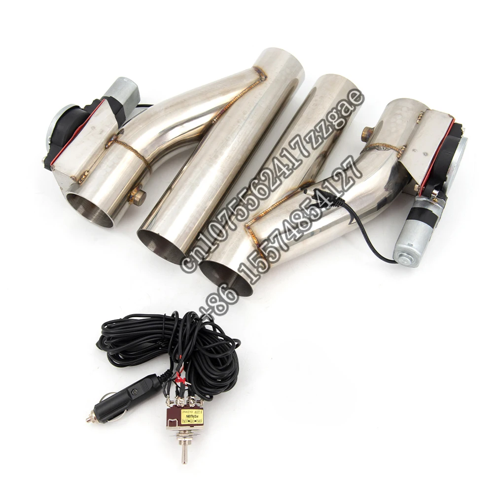 

2Pcs 2.0/2.25/2.5/2.75/3 Inch Electric Exhaust Downpipe double cutout Cut Out Valve with switch