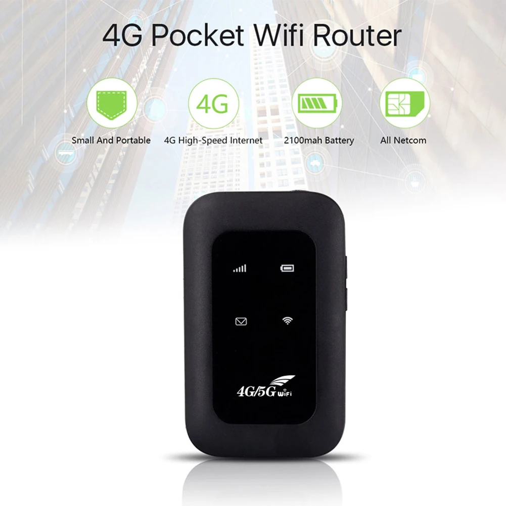 4G LTE Router Pocket High Speed Mobile WiFi Repeater Signal Amplifier Network Expander Mobile Hotspot Dongle with SIM Card Slot