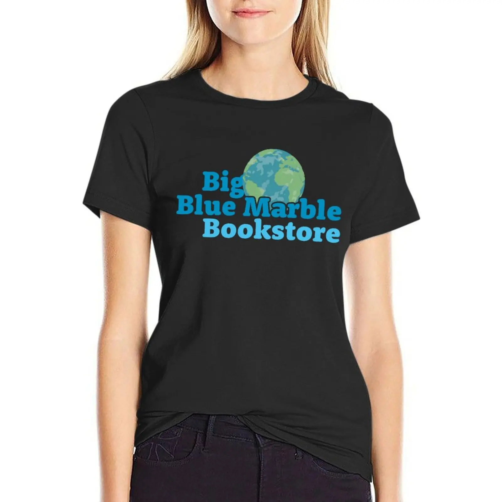 Big Blue Marble Bookstore T-Shirt Aesthetic clothing summer tops Womens graphic t shirts