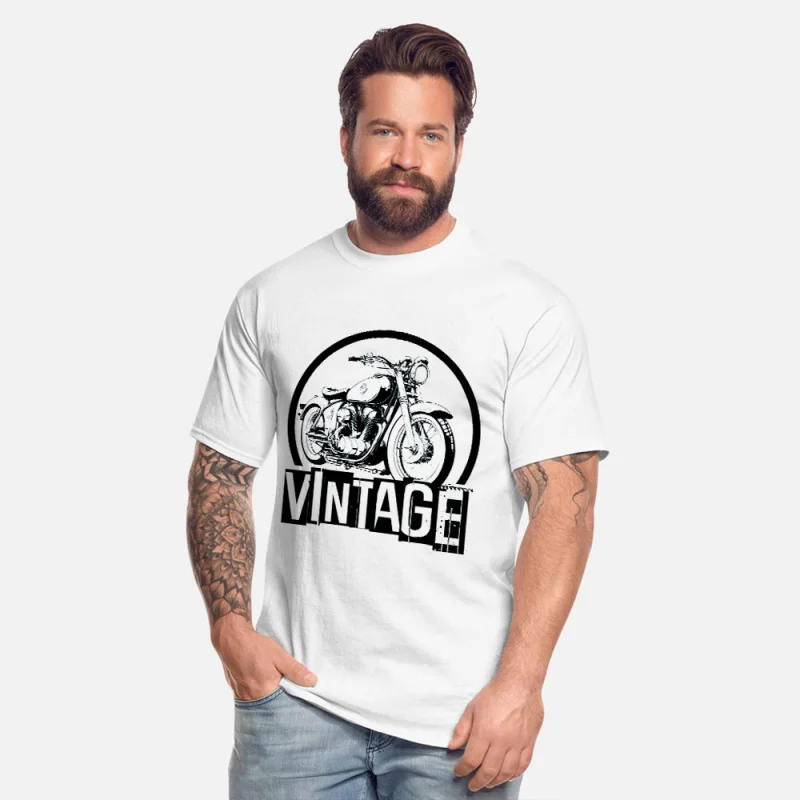

0415 Vintage motorcycle Gift t shirt for Cafe Racer Full Of Spee Graphic clothes 100% cotton printed tee All size Tops S-6XL