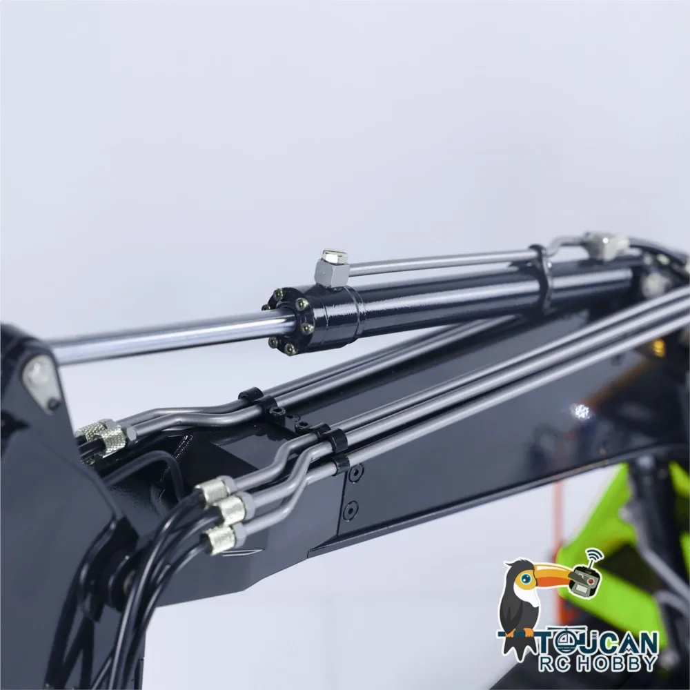 1/14 ec380 escavadeira hidráulica de metal rc, escavadeira de terra com controle remoto, caminhões de construção acabados, brinquedos para hobby, modelo de veículo