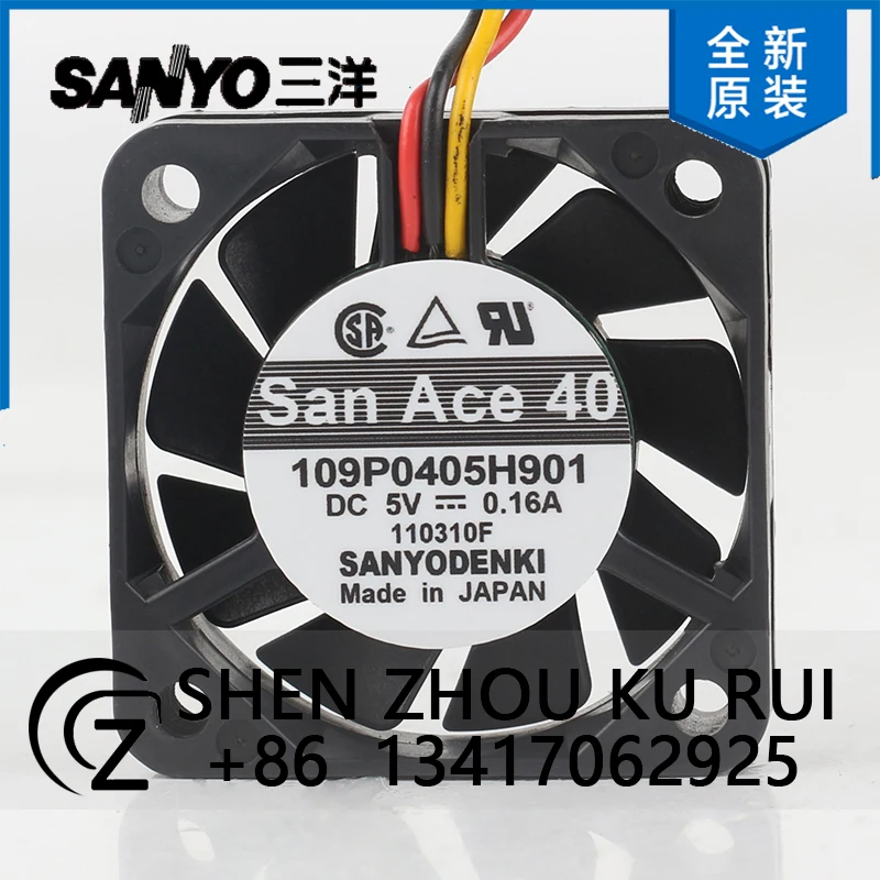 

Sanyo 5 В 0,16 А 4010 40X40X10 мм 4 см ноутбук бесшумный серверный инвертор двойной шарикоподшипник 109P0405H901 охлаждающий вентилятор