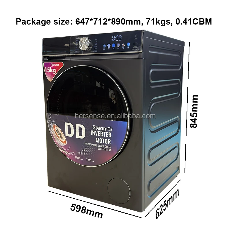 

10kg Automatic Frequency Conversion Household Drum Washing Machine Professional Large Capacity Laundry Washer for Home Use
