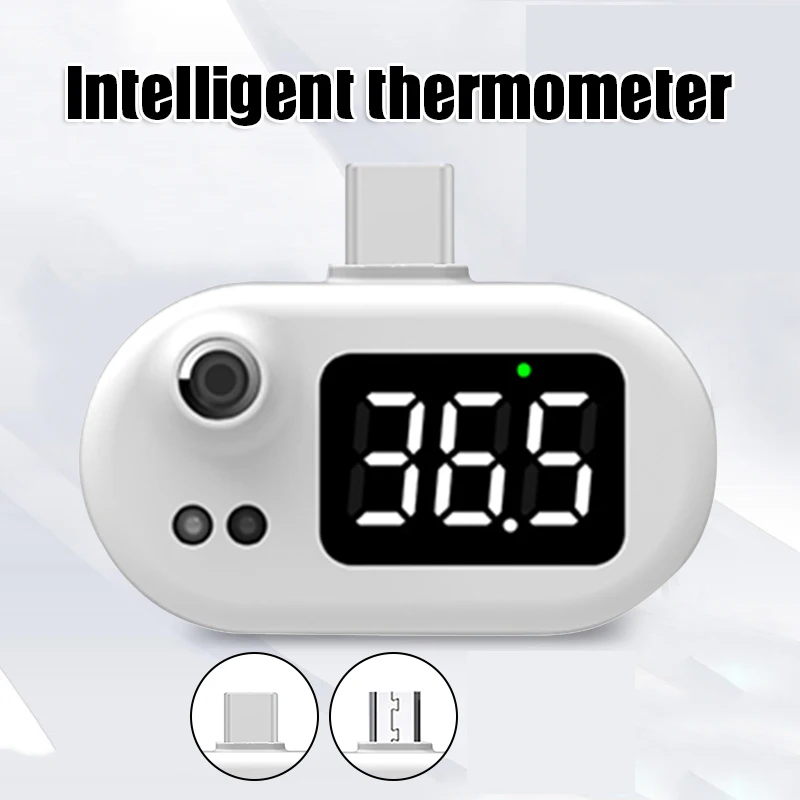 Mobile Phone Thermometer Non-Contact With LED Digital Display Portable Rapid Measurement For Android Type-C