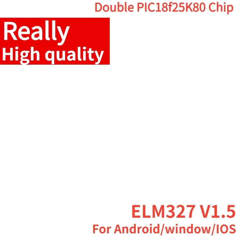 Latest Double PIC18f25K80 Chip ELM327 V1.5 for IOS Android Bluetooth 5.1 Auto Scanner OBD2 Black 2PCB Car Tester Diagnostic Tool