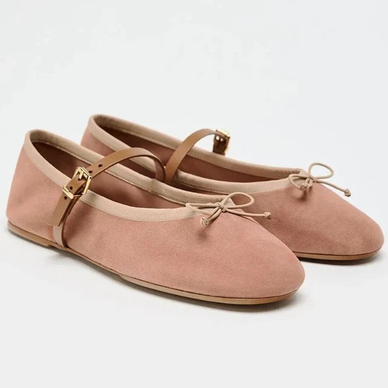fashion-suede-round-toe-mary-jane-shoes-women-belt-buckle-shallow-dress-shoes-female-comfort-soft-sole-brand-ballet-flats-women