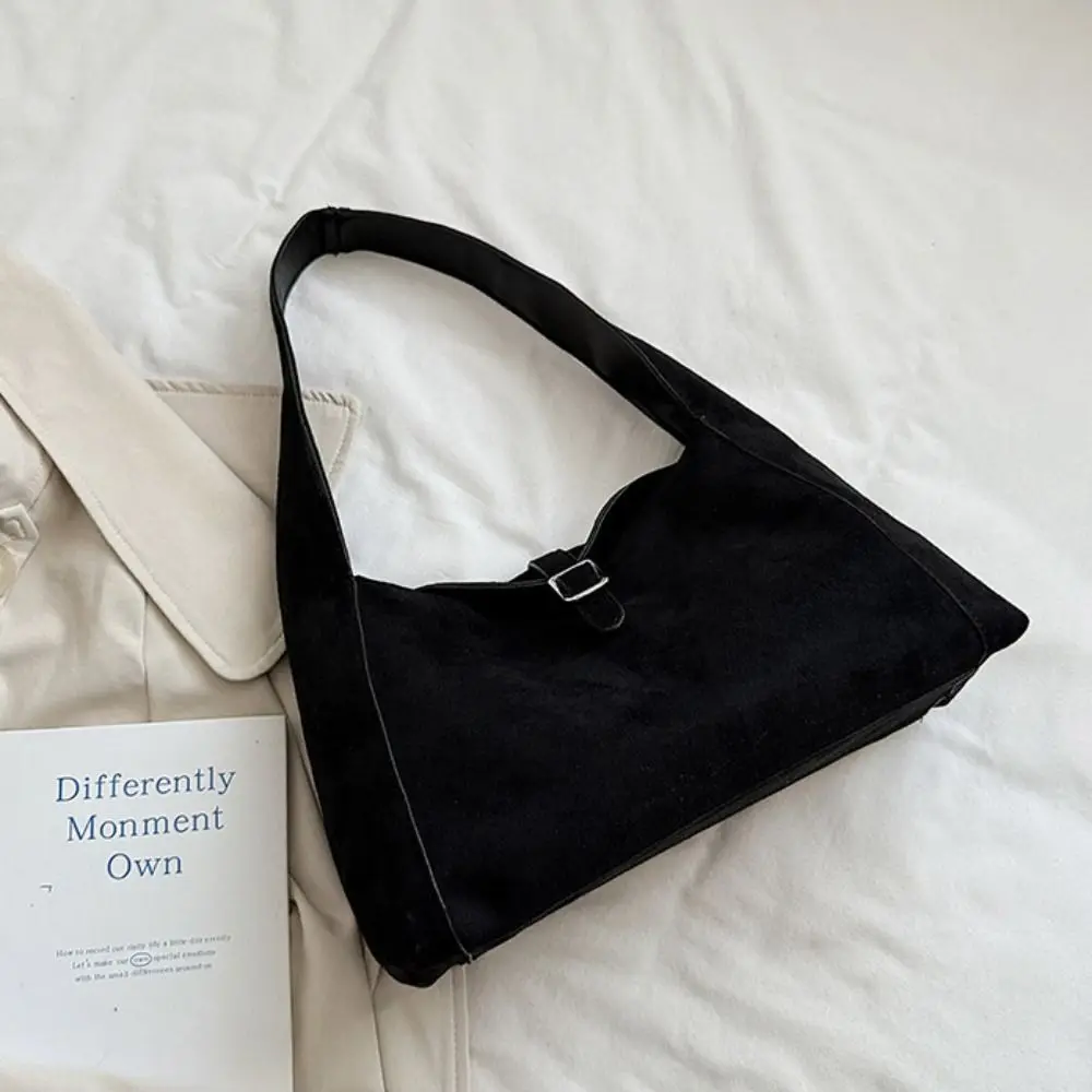 

Korean Style Suede Tote Bag Solid Color PU Leather Large Capacity Handbag Tote Bag Large Capacity Underarm Packs Office Worker