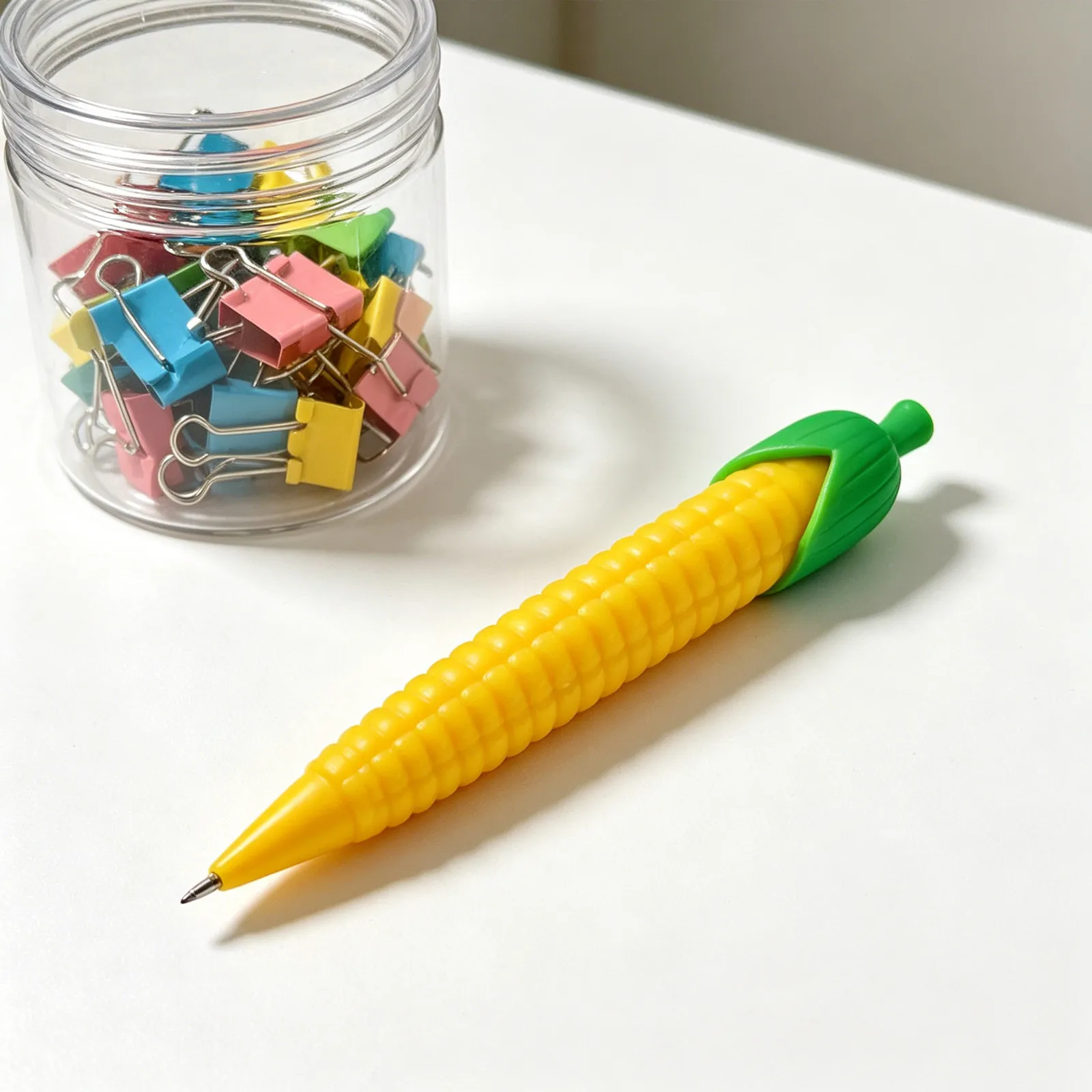 

10Pcs Small Portable Mechanical Pencils Corn Design Smooth Writing Comfort Grip for Students Children School Supplies Press-Type