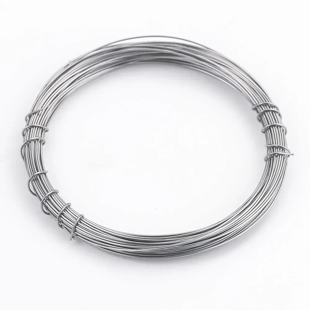 10M Stainless Steel Silver Color Wire Single Wire Beading Wire 0.3/0.4/0.5/0.6/0.8/1mm DIY Jewelry Making Finding Accessoires