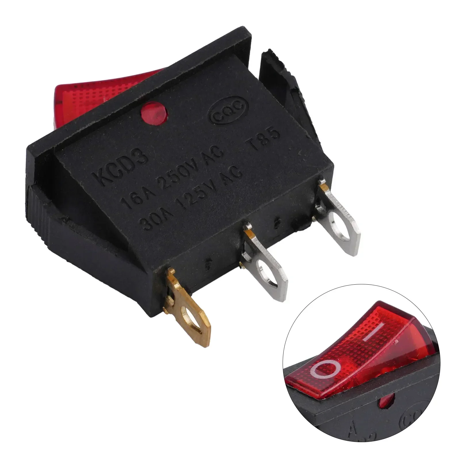 Power Switch Button Rocker Switch Rocker Switch 12x 3Pin AC 125V 20A AC 250V 16A Boat Cart DPST KCD3 Practical