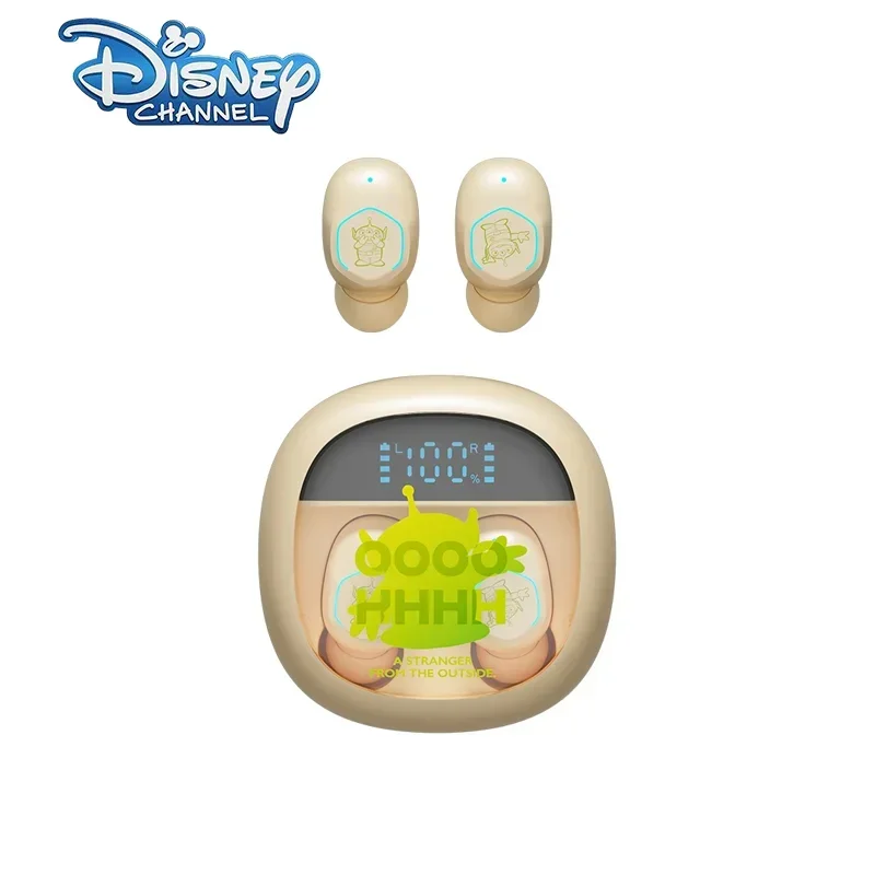 Disney's New Cute Mini Portable with Atmosphere Light and Wireless Bluetooth Earphones in Ear High Beauty Noise Reduction Sport