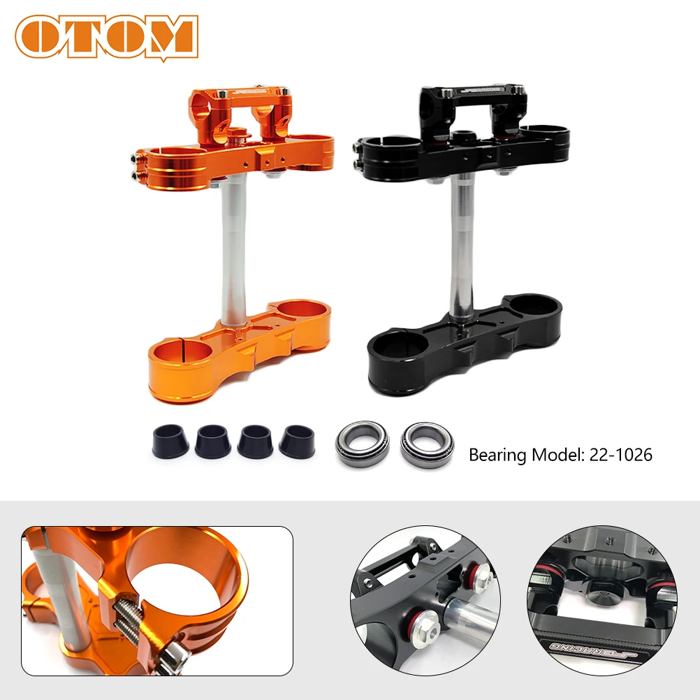 OTOM For KTM Motorcycle Triple Clamps Steering Stem And Clamp Riser Adaptor Steering Bearing Direction Buffer Rubber Sleeve Seat