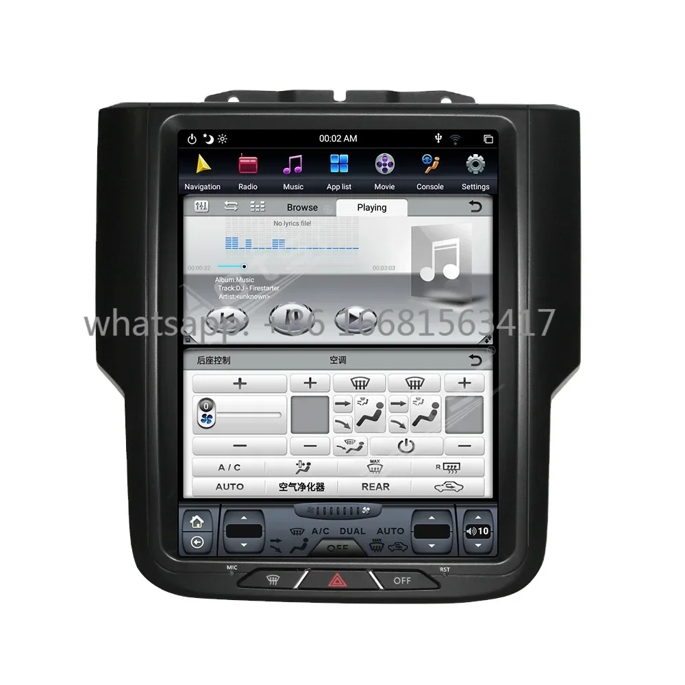 

4+128GB For Dodge RAM 1500 Android Radio Tape Recorder 2014-2018 Car Multimedia Player Stereo Head Unit PX6 Tesla Style GPS Navi