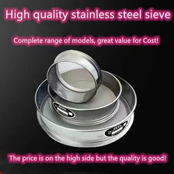 4-500M Round Stainless Steel Lab Sieve Aperture Standard Sifters Shakers Kitchen Flour Powder Filter Screen Soil Strainer