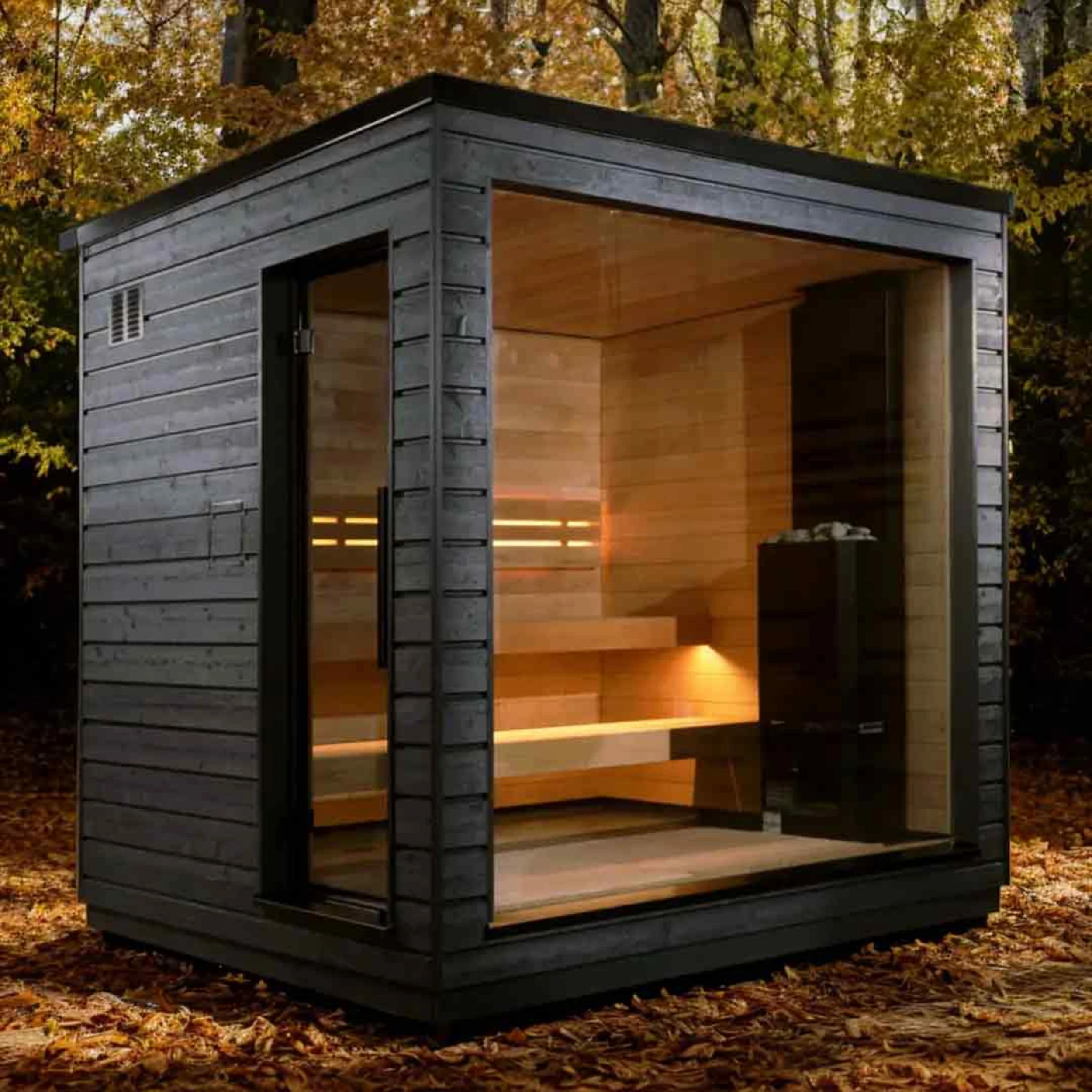 Outdoor SaunaOutdoor Electric Infrared Sauna Modern Red Cedar Dry Steam Sauna Free Customization Service For 4-6 People view 4