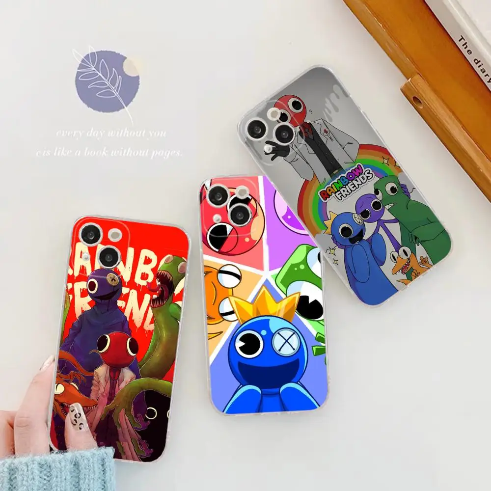 Game R-Rainbow F-Friends Phone Case for iPhone 15 8 7 6 6S Plus X SE 2020 XR XS 14 11 12 13 Mini Pro Max Mobile Case