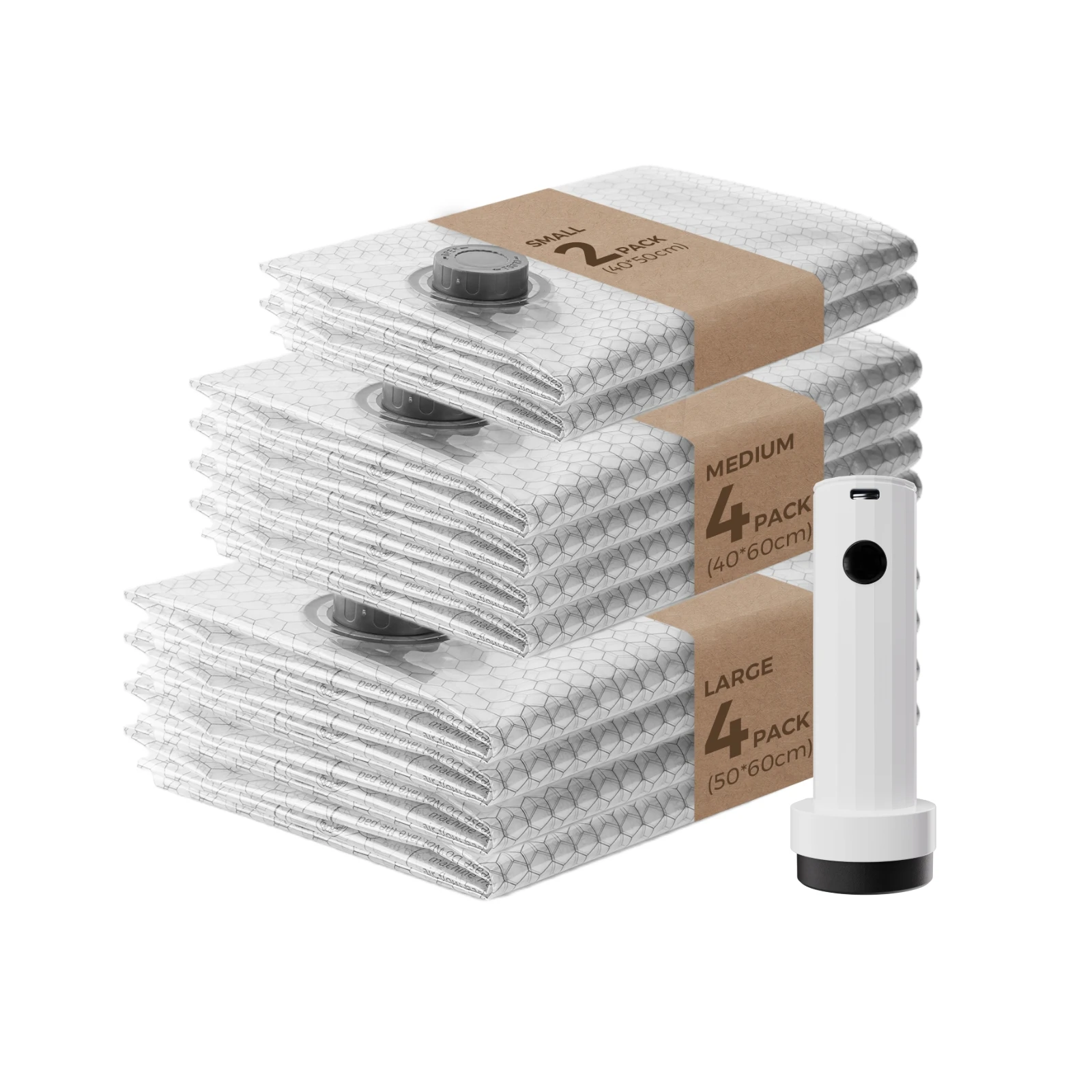 FLEXTAIL X VOLLYC NANO TASSET - Vacuümzakken met elektrische pomp, vacuüm compressiezakken voor kledingopslag thuis, reizen