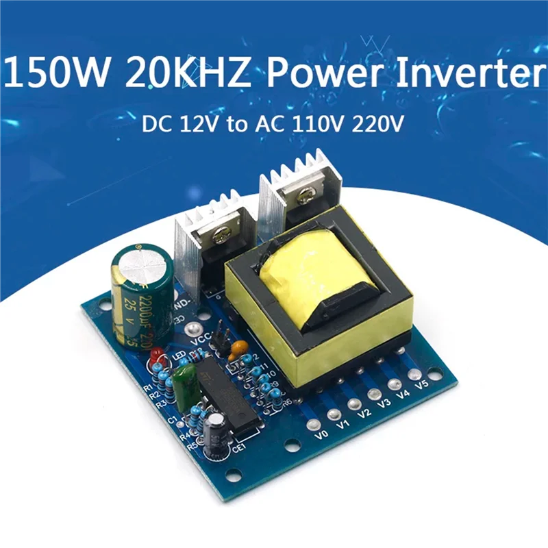 

AT29-2X 150W Car DC 12V To AC 110V 220V 20KHZ Power Inverter Charger Converter Boost Board High Frequency Square Wave