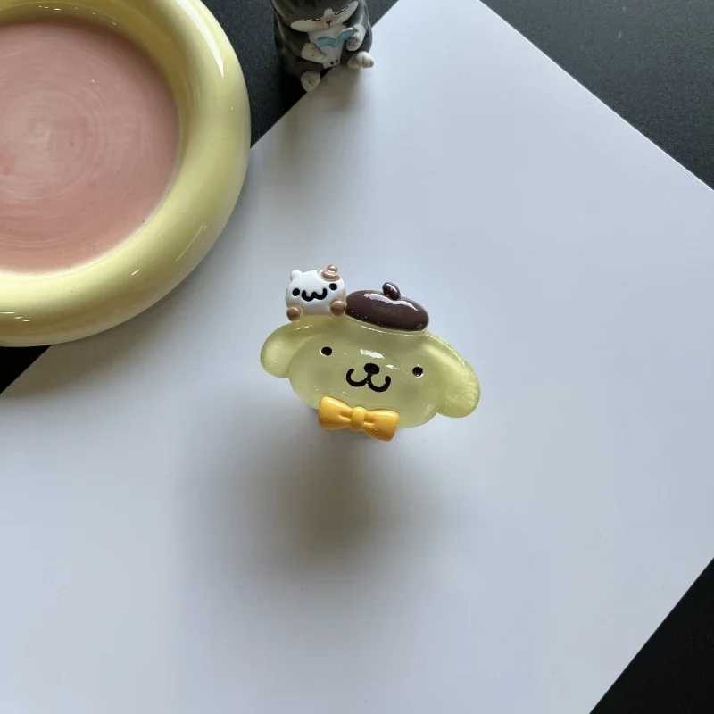 Soquete aperto tok anel de dedo suporte do telefone sanrio melodia kuromi pochacco para iphone samsung xiaomi griptok suporte dobrável
