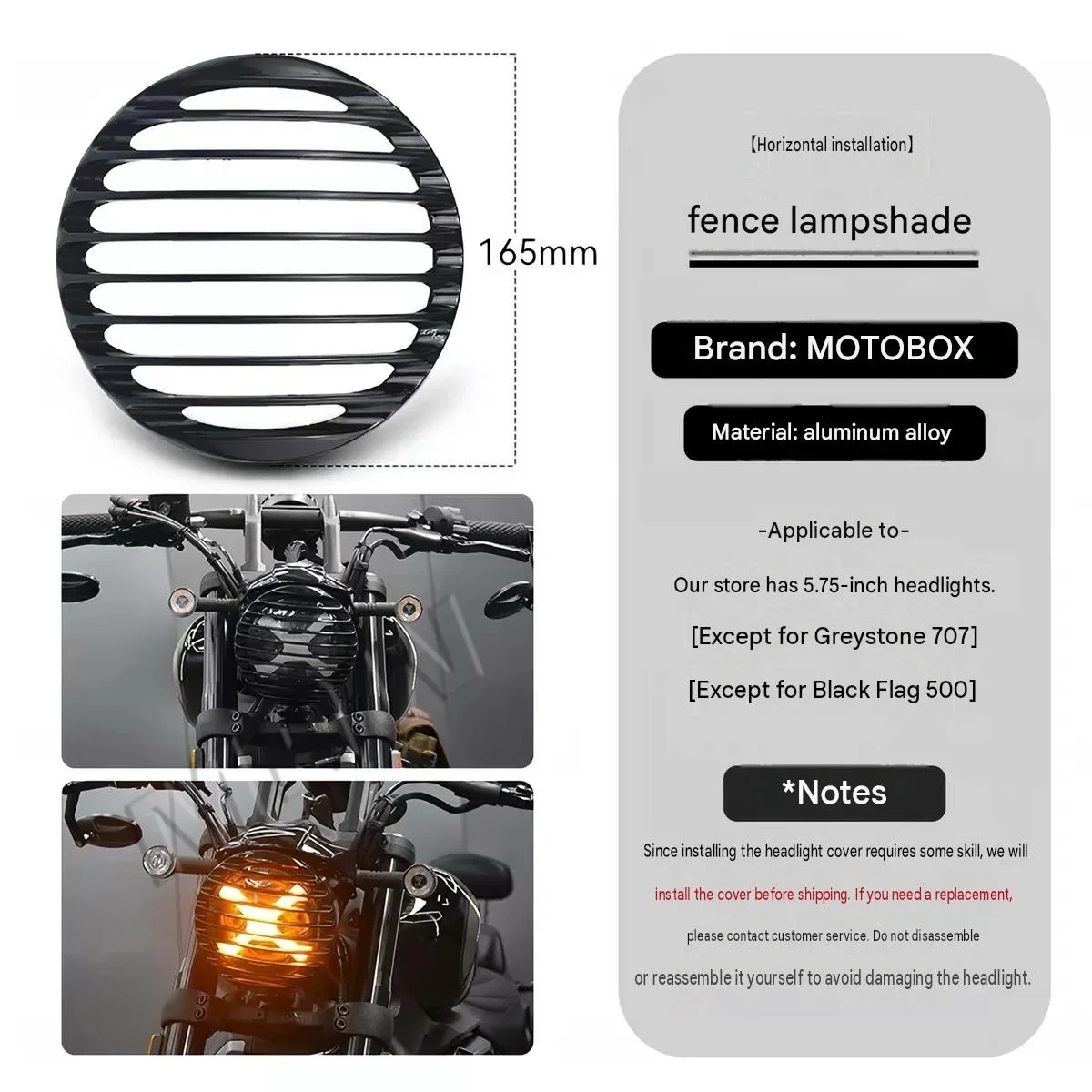 【Precise Fit】For BENDA ROCK 250/707 ChinchiIIa 350 Dark Flag 500 Retro X Style LED Headlight Modification Assembly