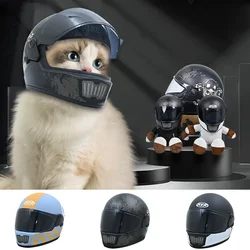 HVA-Mini Casque de Moto Intégral pour Petit Animal de Compagnie, Protection de la Tête en Extérieur, pour Chat, Chien, Chiot