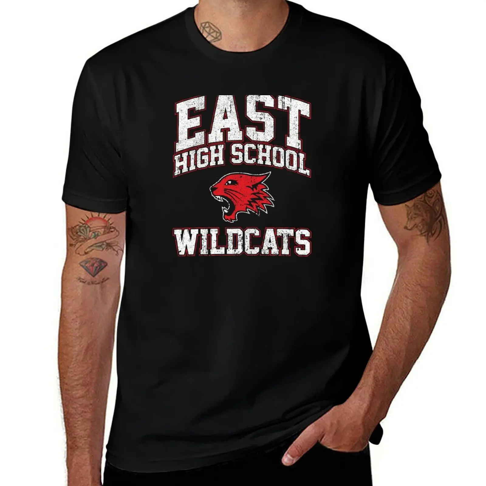Футболка East High School Wildcats, мужская роскошная футболка для мужчин, футболка из 100% хлопка, персонализированная футболка