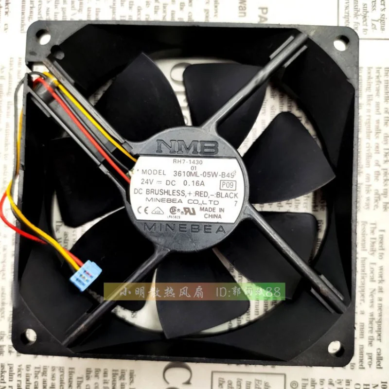 

3610ML-05W-B49 24V 0.16a 9025 9cm Cooling Fan