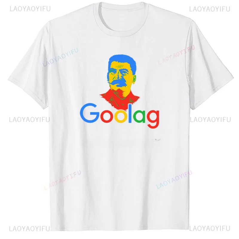 Vintage Goolag USSR Stalin Artsy Man T-shirt Graphic Cotton T Shirts Short Sleeve T-shirts Woman T Shirt Summer Men's Clothing