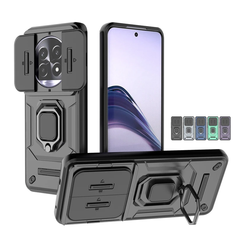 

Lens Protector Sliding window Cover Realme 13 Pro Plus Case Realme 13 Pro Plus Cover Armor Shockproof Ring Stand Realme 13 Pro