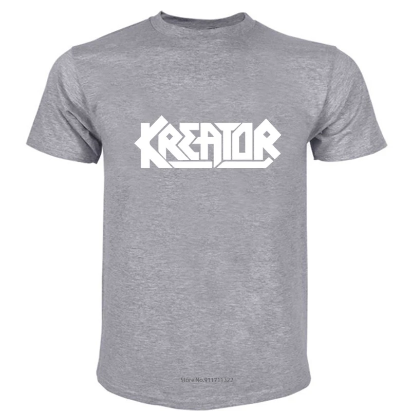 mens short sleeve t shirt Kreator Men T-Shirt Threahs Metal Band Tee Shirt Voivod Exodus Sodom Coroner fashion tee-shirt male