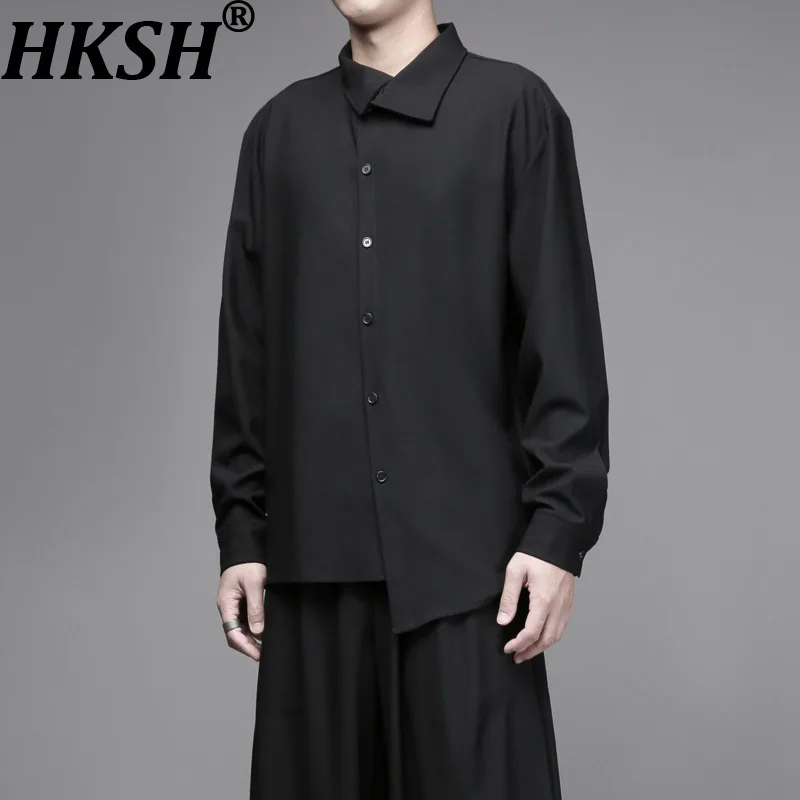 HKSH Autumn Nem Men Tide Dark Asymmetric Cut Design High Sense Yamamoto Loose Shirts Casual Pants Fashion Brand Chic Ins HK15458