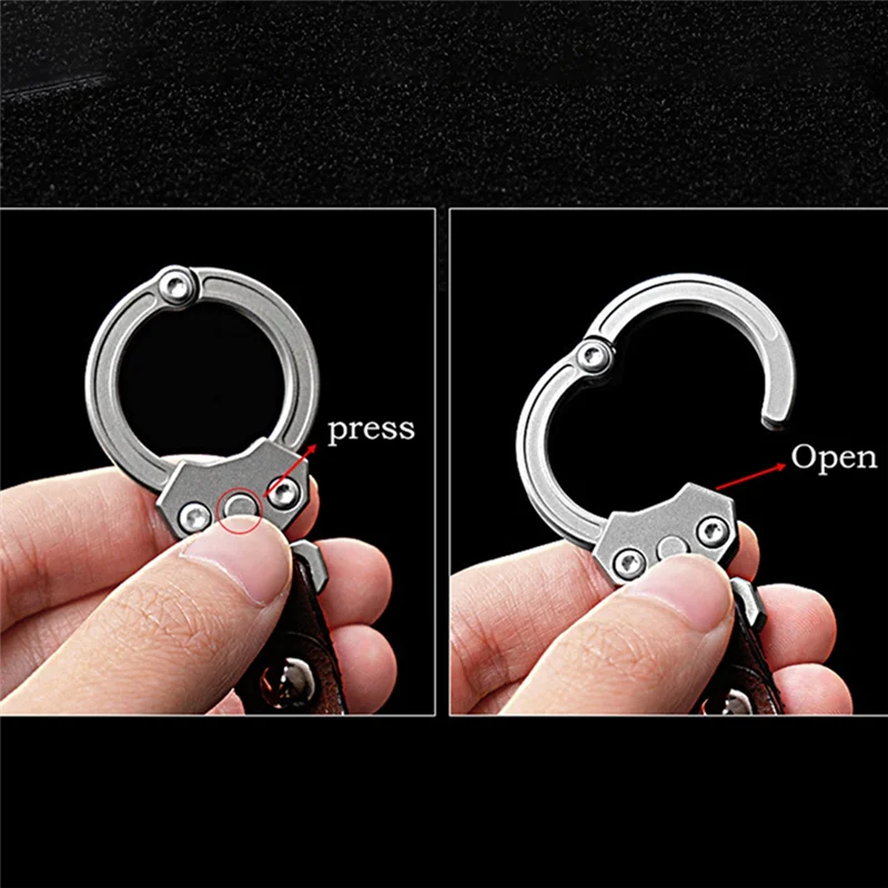 ABKP-Pendant Gadget Gift For Men Titanium Carabiner Keychain Clip Key Chain Hook For Men Women