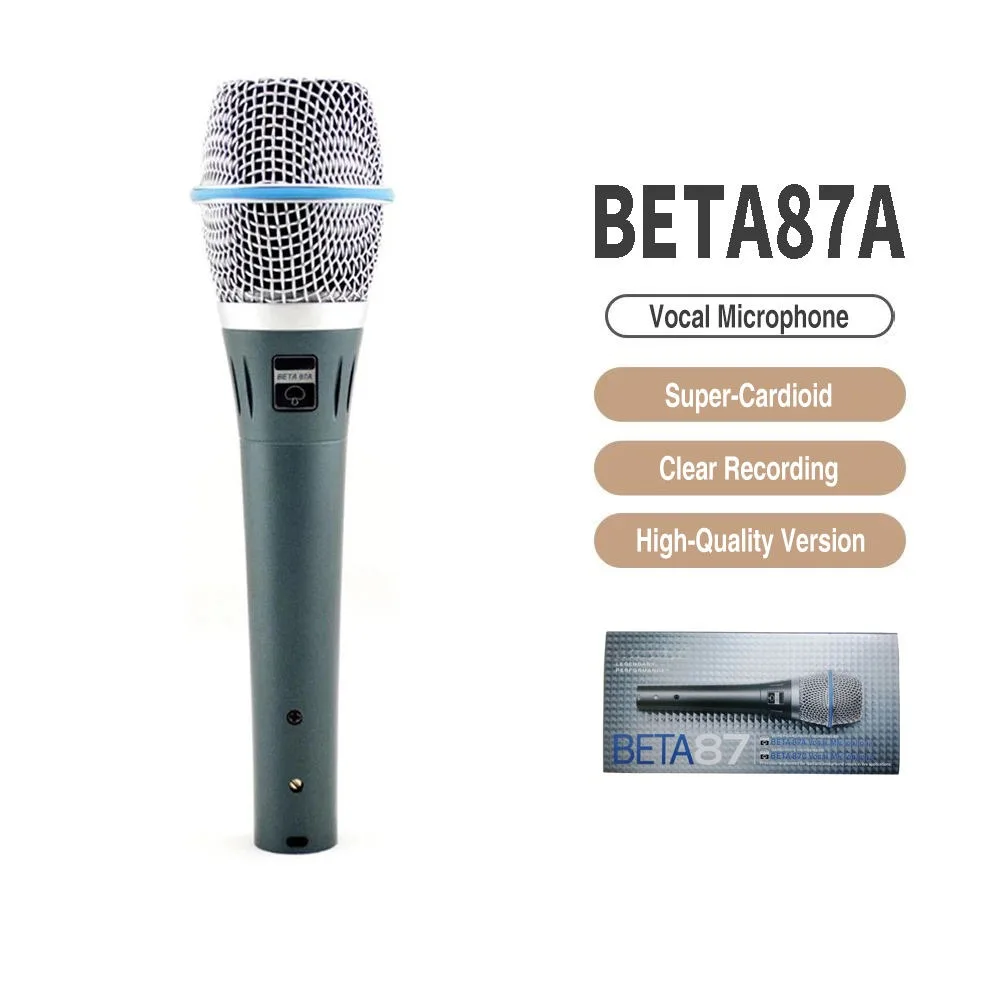 Beta 87A SuperCardioid Beta 87A Wireless Condenser Mic Noise Cancelling Microfono Beta 87A for Music and Studio Recording