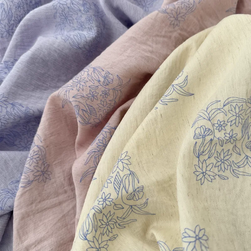 

Polyester Cotton Linen Fabric Embroidered Floral Yellow Shirts Dresses T-shirts Bed Sheets Duvet Covers Pillowcases Tablecloths