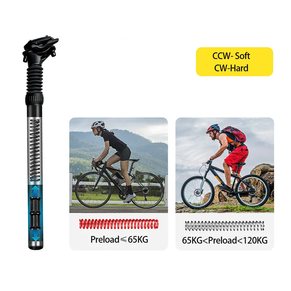 Mountain Bike Seat Tube MTB Suspension Seatpost shock Absorber Bicycle Seat Post 30mm 30 Saddle Tube 30.0 Road Bike Seatpost