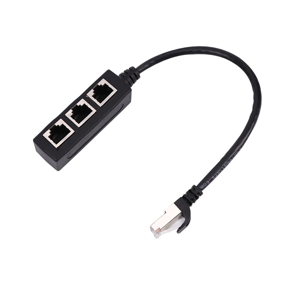 Cavo Splitter di rete RJ45 da 1 maschio a 3 femmina per adattatore LAN Ethernet Super Cat5 Cat5e Cat6 Cat7