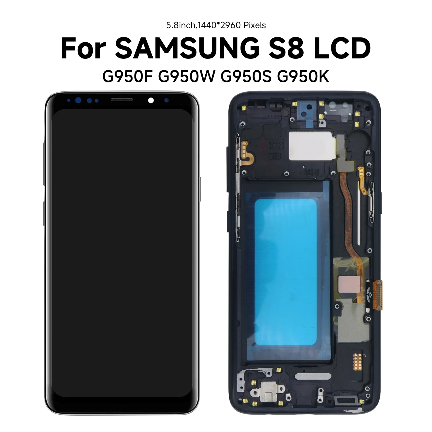 Tested AAA Quality S8 LCD with frame for SAMSUNG S8 G950 SM-G950FD Display Touch Screen Digitizer Assembly Replacement