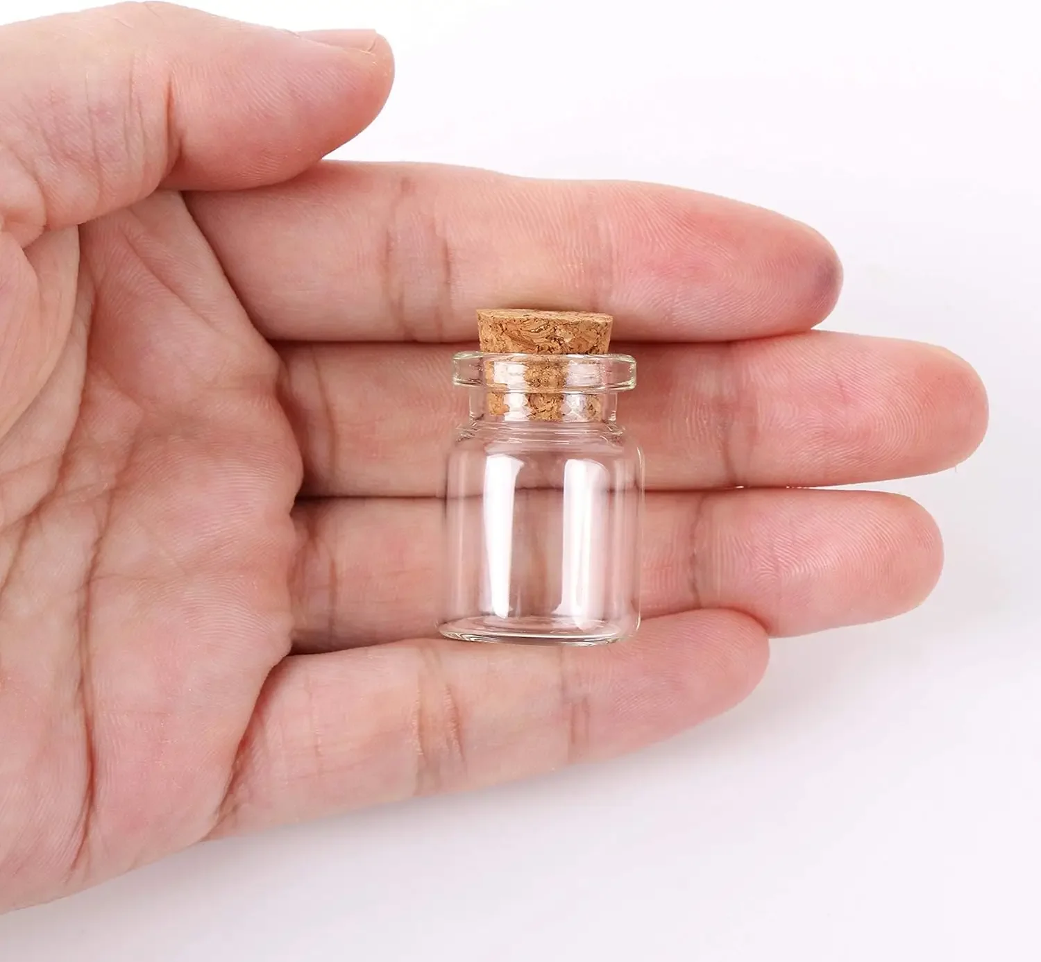 Mini Glass Bottles with Cork Stopper DIY Empty Vials Cork Message Wishing Bottle Birthday Wedding Party Decor Favors Wholesale